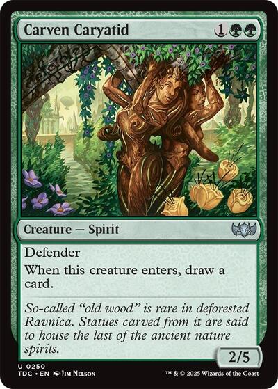 Carven Caryatid (Commander: Tarkir: Dragonstorm) Light Play
