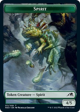 Spirit Token (011) (Kamigawa: Neon Dynasty) Light Play