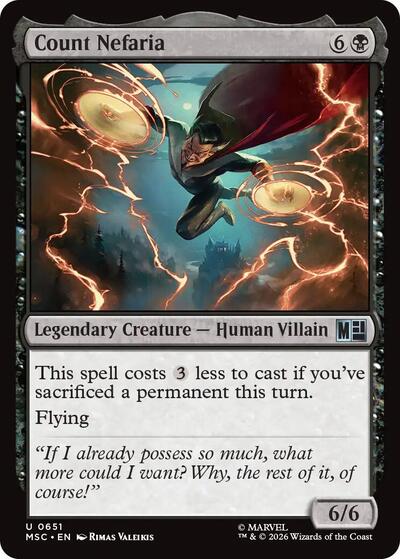 Count Nefaria (Commander: Marvel Super Heroes) Light Play