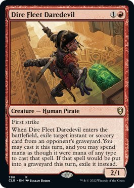 Dire Fleet Daredevil (Commander Legends: Battle for Baldur's Gate) Light Play