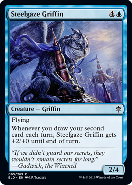 Steelgaze Griffin (Throne of Eldraine) Light Play