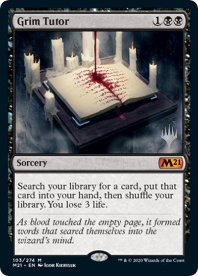 Grim Tutor (Promo Pack: Core Set 2021) Light Play
