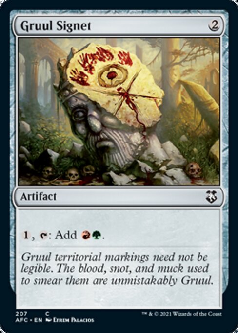 Gruul Signet (Commander 2021 Forgotten Realms) Light Play