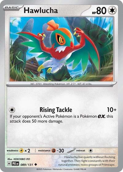 Hawlucha (SV: Prismatic Evolutions) Light Play Reverse Holofoil