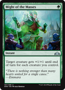 Might of the Masses (Guilds of Ravnica) Damaged / Poor