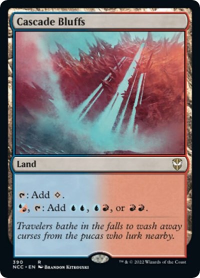 Cascade Bluffs (Commander: Streets of New Capenna) Light Play