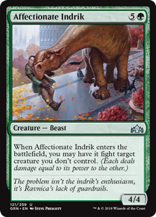 Affectionate Indrik (Guilds of Ravnica) Light Play