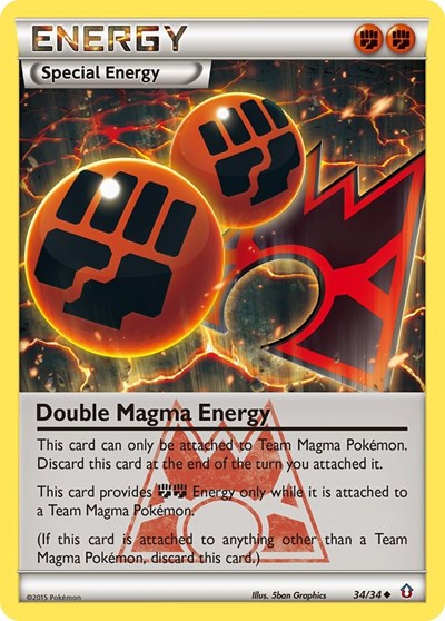 Double Magma Energy (Double Crisis) Damaged / Poor Reverse Holofoil