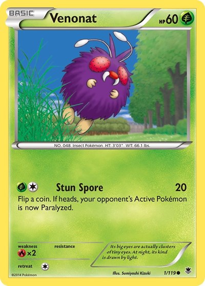 Venonat (XY Phantom Forces) Medium Play