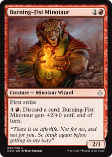 Burning-Fist Minotaur (Hour of Devastation) Light Play