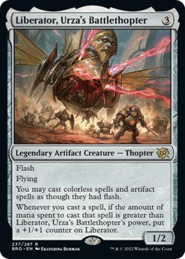 Liberator, Urza's Battlethopter (The Brothers' War) Light Play