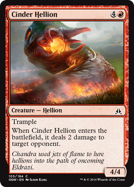 Cinder Hellion (Oath of the Gatewatch) Light Play