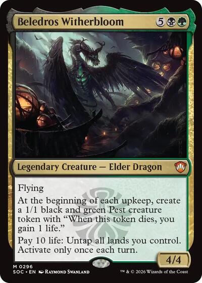Beledros Witherbloom (Commander: Secrets of Strixhaven) Light Play
