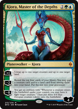 Kiora, Master of the Depths (Battle for Zendikar) Damaged / Poor