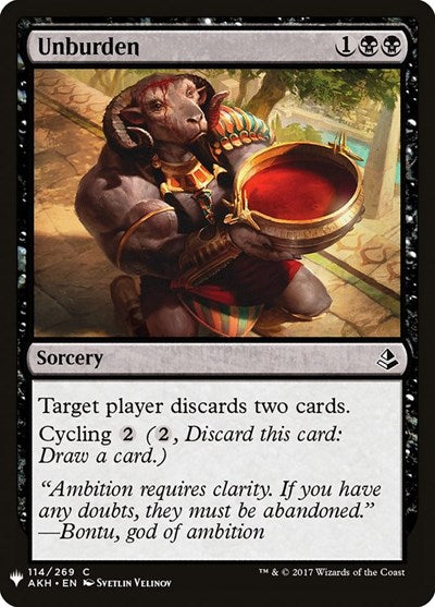 Unburden (Mystery Booster) Light Play