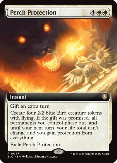 Perch Protection (Extended Art) (Commander: Bloomburrow) Light Play