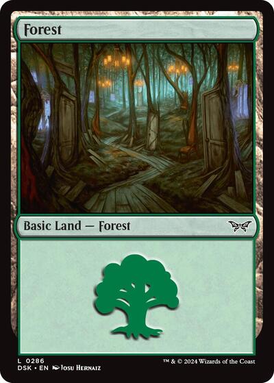 Forest (0286) (Duskmourn: House of Horror) Light Play