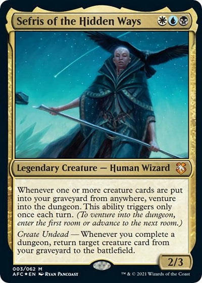 Sefris of the Hidden Ways (Display Commander) - Thick Stock (Commander: Adventures in the Forgotten Realms) Light Play Foil