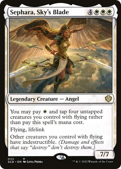 Sephara, Sky's Blade (Commander 2022 Starter Decks) Light Play