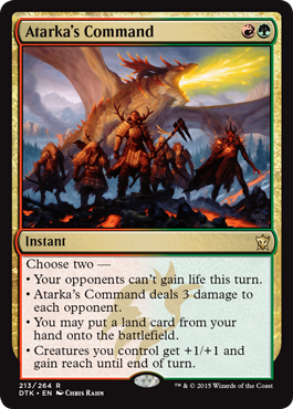 Atarka's Command (Dragons of Tarkir) Light Play