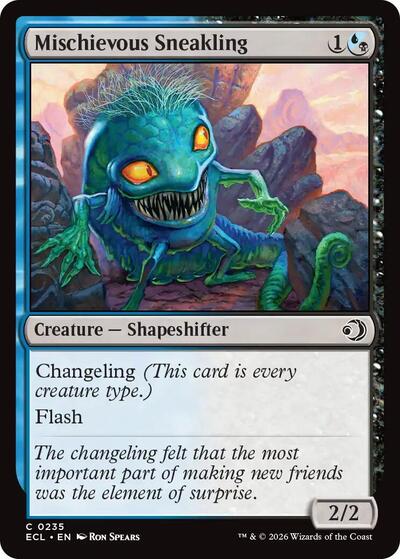 Mischievous Sneakling (Lorwyn Eclipsed) Light Play Foil