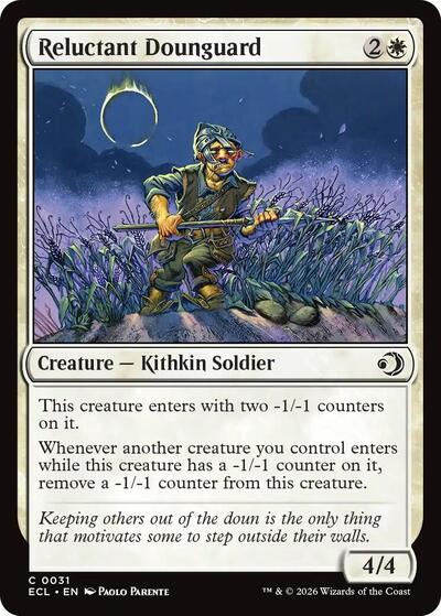 Reluctant Dounguard (Lorwyn Eclipsed) Light Play Foil