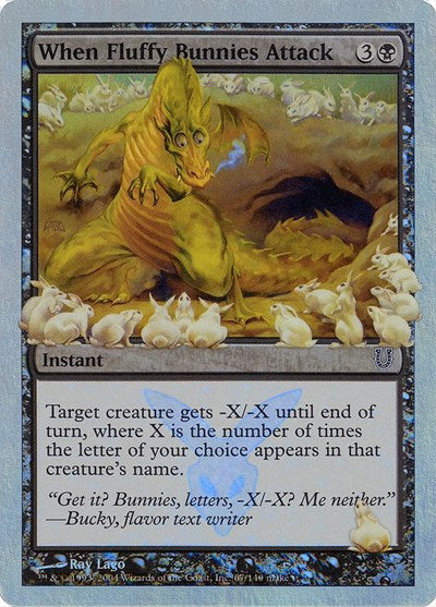 When Fluffy Bunnies Attack (Alternate Foil) (Unhinged) Medium Play Foil