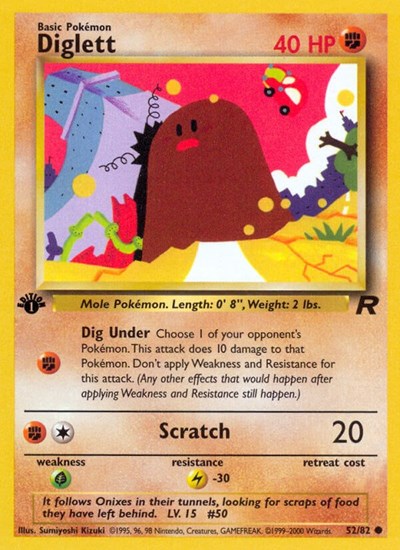 Diglett (Team Rocket) Medium Play Unlimited