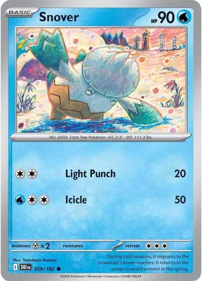 Snover (SV10: Destined Rivals) Light Play Reverse Holofoil