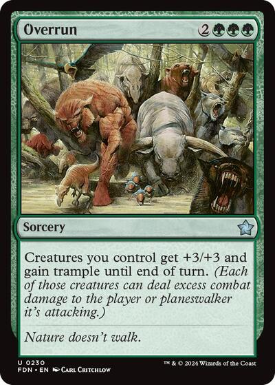 Overrun (Foundations) Light Play Foil