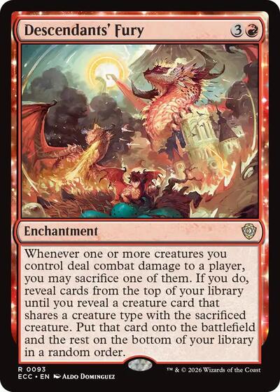 Descendants' Fury (Commander: Lorwyn Eclipsed) Light Play