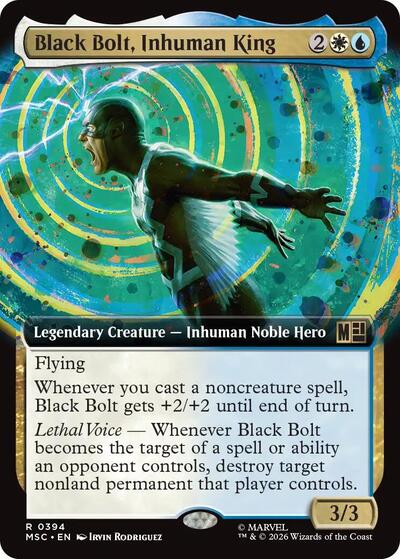 Black Bolt, Inhuman King (Extended Art) (Commander: Marvel Super Heroes) Light Play