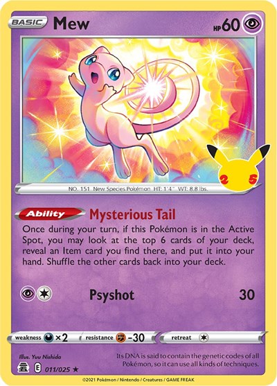 Mew (Celebrations) Medium Play Holofoil