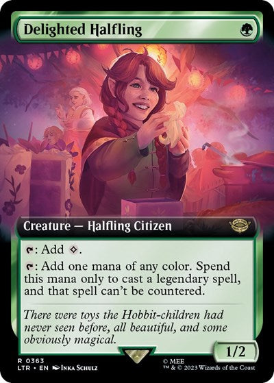 Delighted Halfling (Extended Art) (Universes Beyond: The Lord of the Rings: Tales of Middle-earth) Light Play