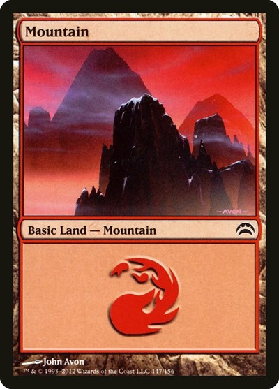 Mountain (147) (Planechase 2012) Light Play