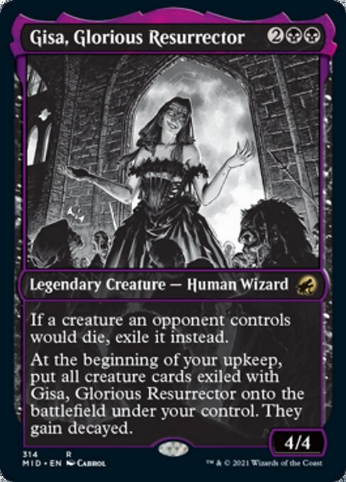 Gisa, Glorious Resurrector (Showcase) (Innistrad: Midnight Hunt) Light Play Foil