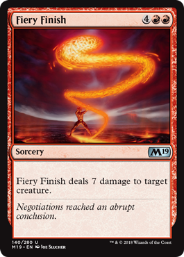 Fiery Finish (Magic 2019 Core Set) Light Play