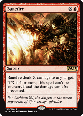 Banefire (Magic 2019 Core Set) Medium Play