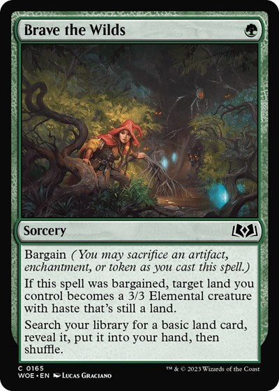 Brave the Wilds (Wilds of Eldraine) Light Play Foil