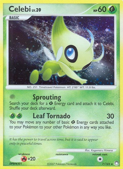 Celebi (Mysterious Treasures) Heavy Play Holofoil