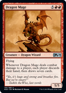 Dragon Mage (Magic 2020 Core Set) Light Play