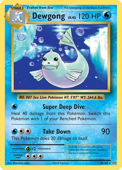 Dewgong (XY - Evolutions) Medium Play Reverse Holofoil
