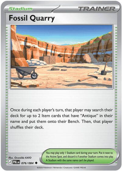 Fossil Quarry (ME05: Pitch Black) Light Play Reverse Holofoil