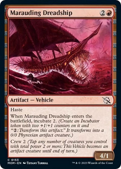 Marauding Dreadship (March of the Machine) Light Play Foil