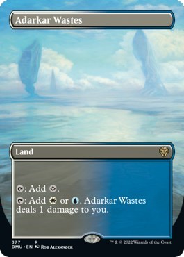 Adarkar Wastes (Borderless) (Dominaria United) Medium Play Foil