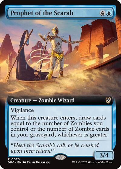 Prophet of the Scarab (Extended Art) (Commander: Aetherdrift) Medium Play