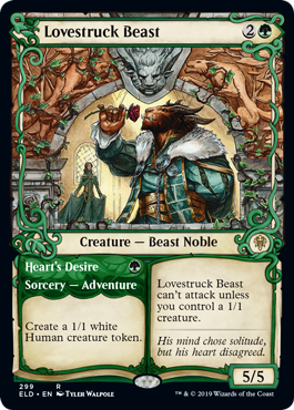 Lovestruck Beast (Showcase) (Throne of Eldraine) Light Play