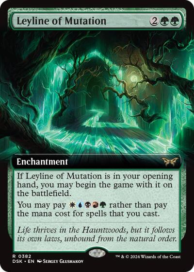 Leyline of Mutation (Extended Art) (Duskmourn: House of Horror) Light Play Foil