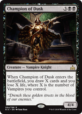 Champion of Dusk (Rivals of Ixalan) Light Play