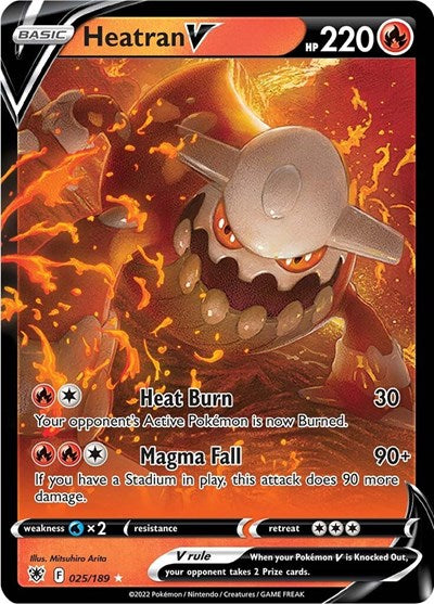 Heatran V (SWSH10: Astral Radiance) Light Play Holofoil
